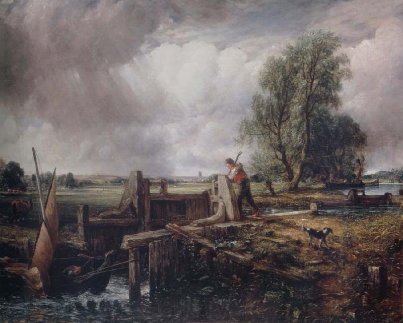 John Constable A boat passing a lock Norge oil painting art